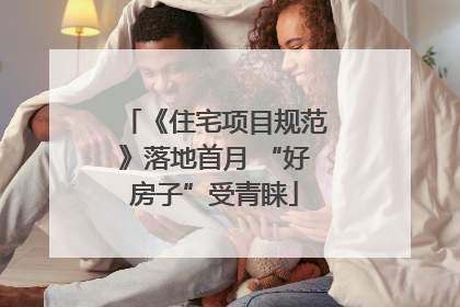 《住宅项目规范》落地首月 “好房子”受青睐