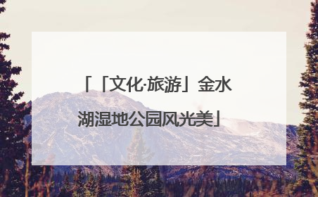 「文化·旅游」金水湖湿地公园风光美