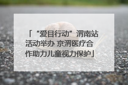 “爱目行动”渭南站活动举办 京渭医疗合作助力儿童视力保护