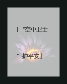 “空中卫士”护平安