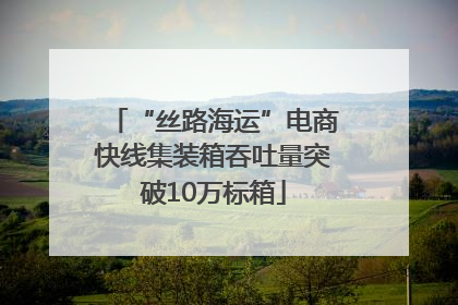 “丝路海运”电商快线集装箱吞吐量突破10万标箱