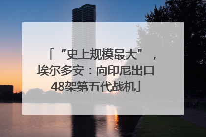 “史上规模最大”，埃尔多安：向印尼出口48架第五代战机