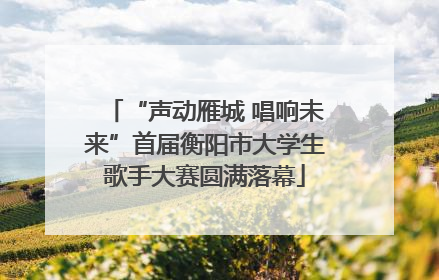 “声动雁城 唱响未来”首届衡阳市大学生歌手大赛圆满落幕