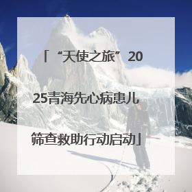 “天使之旅”2025青海先心病患儿筛查救助行动启动