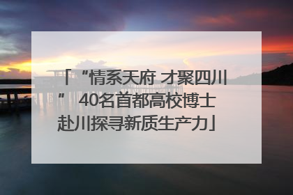 “情系天府 才聚四川” 40名首都高校博士赴川探寻新质生产力