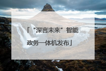 “深言未来”智能政务一体机发布