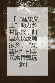 “蔬果义工”助力乡村振兴，归国人员反哺家乡，“果蔬村”村美民富香飘远近