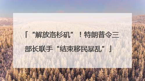 “解放洛杉矶”！特朗普令三部长联手“结束移民暴乱”