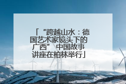 “跨越山水：德国艺术家镜头下的广西” 中国故事讲座在柏林举行