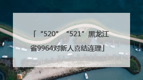“520”“521”黑龙江省9964对新人喜结连理