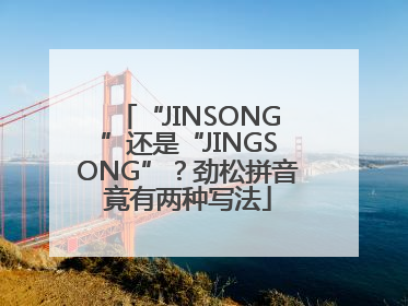 “JINSONG”还是“JINGSONG”？劲松拼音竟有两种写法