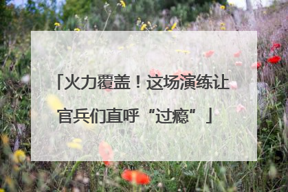 火力覆盖！这场演练让官兵们直呼“过瘾”