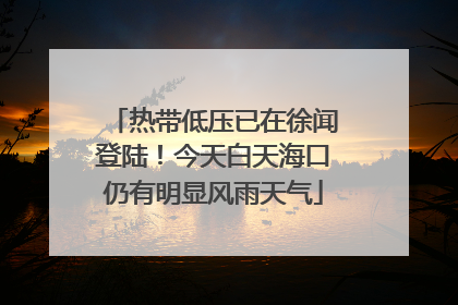 热带低压已在徐闻登陆！今天白天海口仍有明显风雨天气