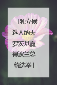 独立候选人纳夫罗茨基赢得波兰总统选举