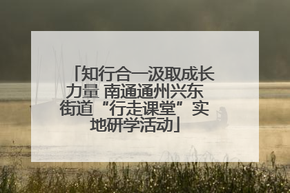 知行合一汲取成长力量 南通通州兴东街道“行走课堂”实地研学活动