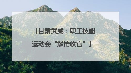甘肃武威：职工技能运动会“燃情收官”