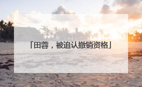 田蓉，被追认撤销资格