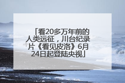 看20多万年前的人类远征，川台纪录片《看见皮洛》6月24日起登陆央视