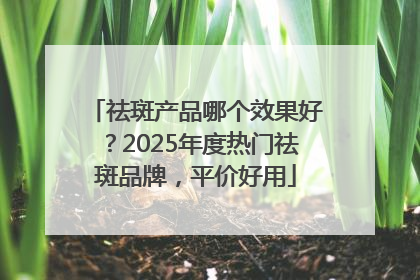 祛斑产品哪个效果好？2025年度热门祛斑品牌，平价好用