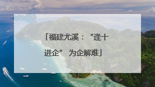 福建尤溪：“逢十进企” 为企解难