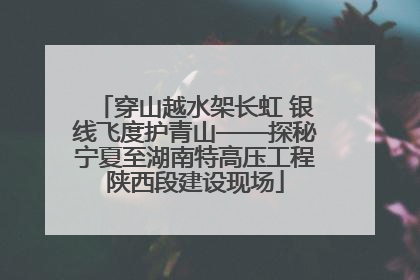 穿山越水架长虹 银线飞度护青山——探秘宁夏至湖南特高压工程陕西段建设现场