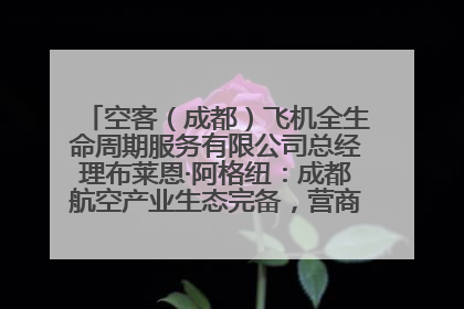 空客（成都）飞机全生命周期服务有限公司总经理布莱恩·阿格纽：成都航空产业生态完备，营商环境优势显著