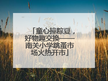 童心撞粽夏，好物趣交换——南关小学跳蚤市场火热开市