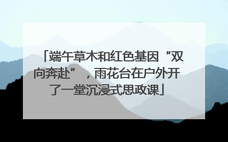 端午草木和红色基因“双向奔赴”，雨花台在户外开了一堂沉浸式思政课