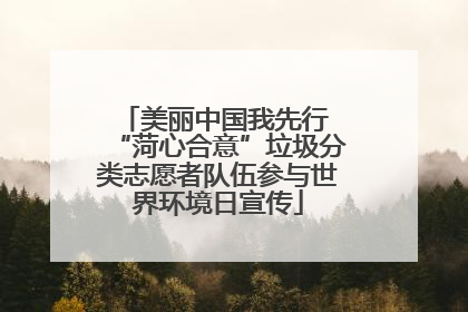 美丽中国我先行 “菏心合意”垃圾分类志愿者队伍参与世界环境日宣传