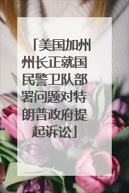 美国加州州长正就国民警卫队部署问题对特朗普政府提起诉讼
