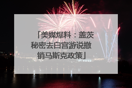 美媒爆料：盖茨秘密去白宫游说撤销马斯克政策