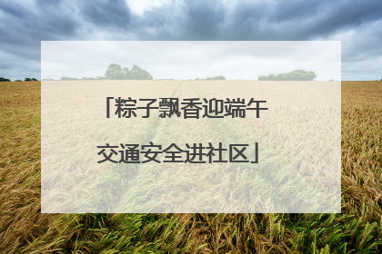 粽子飘香迎端午 交通安全进社区