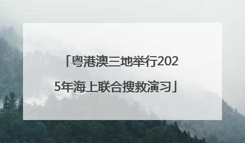 粤港澳三地举行2025年海上联合搜救演习