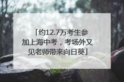 约12.7万考生参加上海中考，考场外又见老师带来向日葵