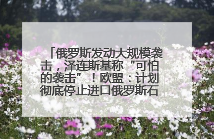 俄罗斯发动大规模袭击，泽连斯基称“可怕的袭击”！欧盟：计划彻底停止进口俄罗斯石油！油价飙涨