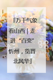 万千气象看山西｜走进“百变”忻州，览晋北风华