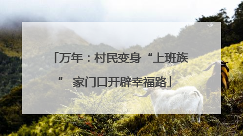 万年：村民变身“上班族” 家门口开辟幸福路