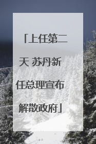 上任第二天 苏丹新任总理宣布解散政府