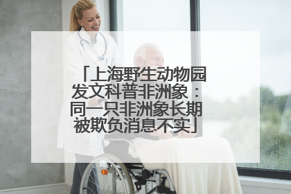 上海野生动物园发文科普非洲象：同一只非洲象长期被欺负消息不实