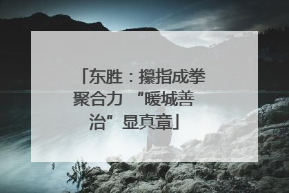 东胜：攥指成拳聚合力 “暖城善治”显真章