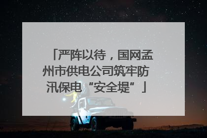 严阵以待，国网孟州市供电公司筑牢防汛保电“安全堤”