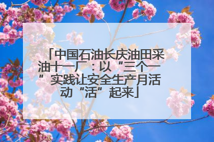 中国石油长庆油田采油十一厂：以“三个一”实践让安全生产月活动“活”起来