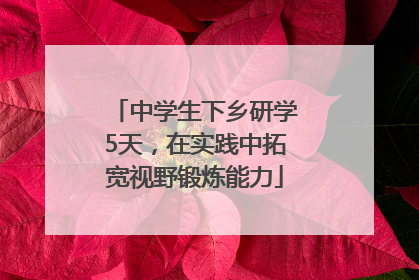 中学生下乡研学5天，在实践中拓宽视野锻炼能力