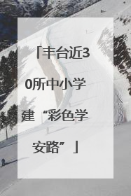 丰台近30所中小学建“彩色学安路”