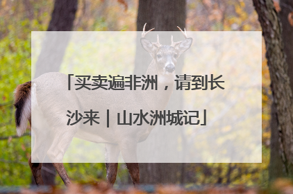 买卖遍非洲，请到长沙来｜山水洲城记