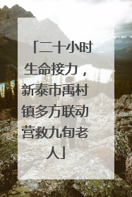 二十小时生命接力，新泰市禹村镇多方联动营救九旬老人