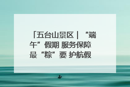 五台山景区｜“端午”假期 服务保障最“粽”要 护航假期“不打烊”