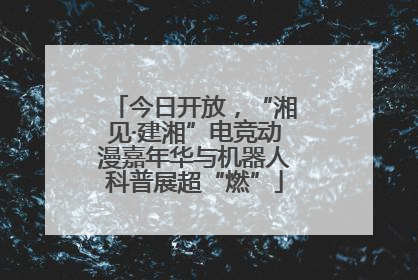 今日开放，“湘见·建湘”电竞动漫嘉年华与机器人科普展超“燃”