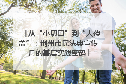 从“小切口”到“大覆盖”：荆州市民法典宣传月的基层实践密码