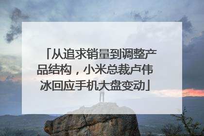 从追求销量到调整产品结构，小米总裁卢伟冰回应手机大盘变动